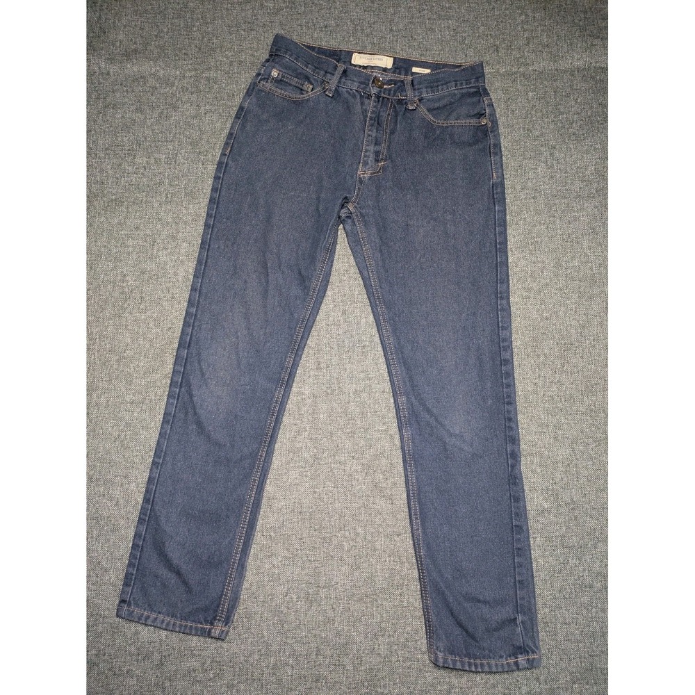 Vintage Genes Jeans Men's 32x32 Blue Dark Wash Slim Fit Straight Leg Denim Pants